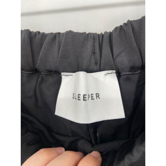 Sleeper Boudoir Black Feather-Embellished Lounge Pajama Pants - Picture 5 of 8